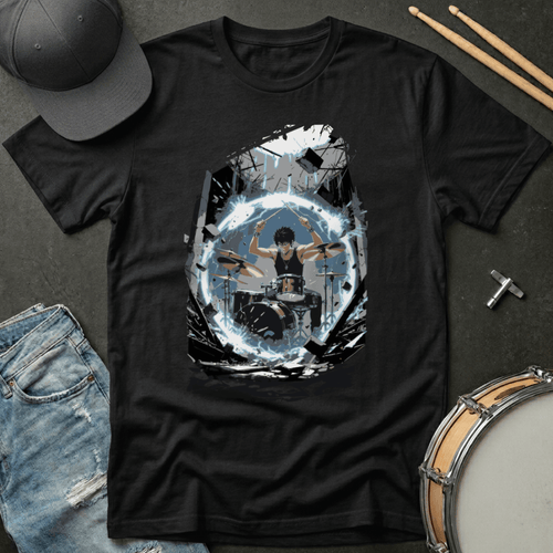 T-Shirt Anime Drummer Energy Sphere T-Shirt
