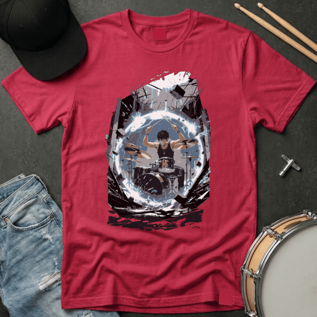 T-Shirt Anime Drummer Energy Sphere T-Shirt