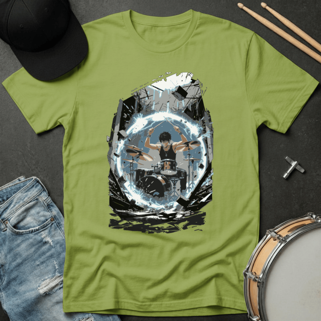 T-Shirt Anime Drummer Energy Sphere T-Shirt