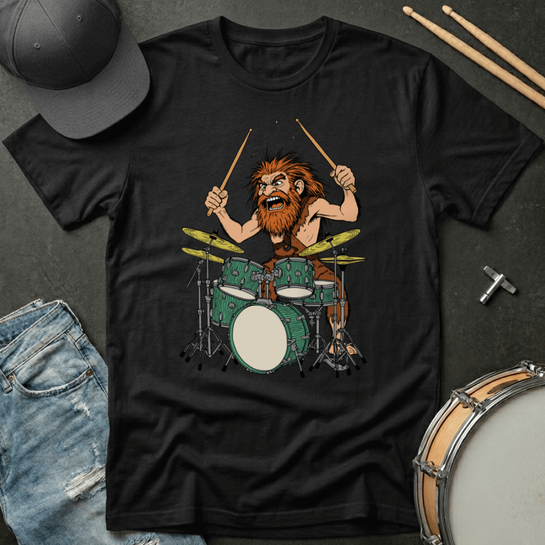 T-Shirt Caveman Drummer T-Shirt