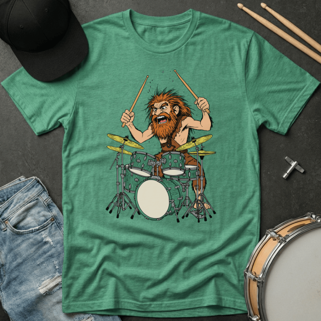 T-Shirt Caveman Drummer T-Shirt