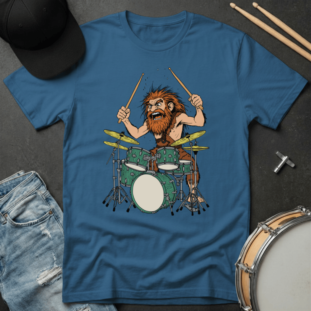 T-Shirt Caveman Drummer T-Shirt