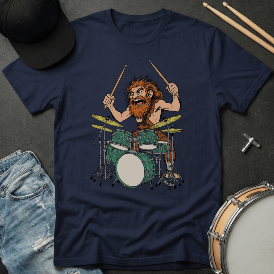 T-Shirt Caveman Drummer T-Shirt