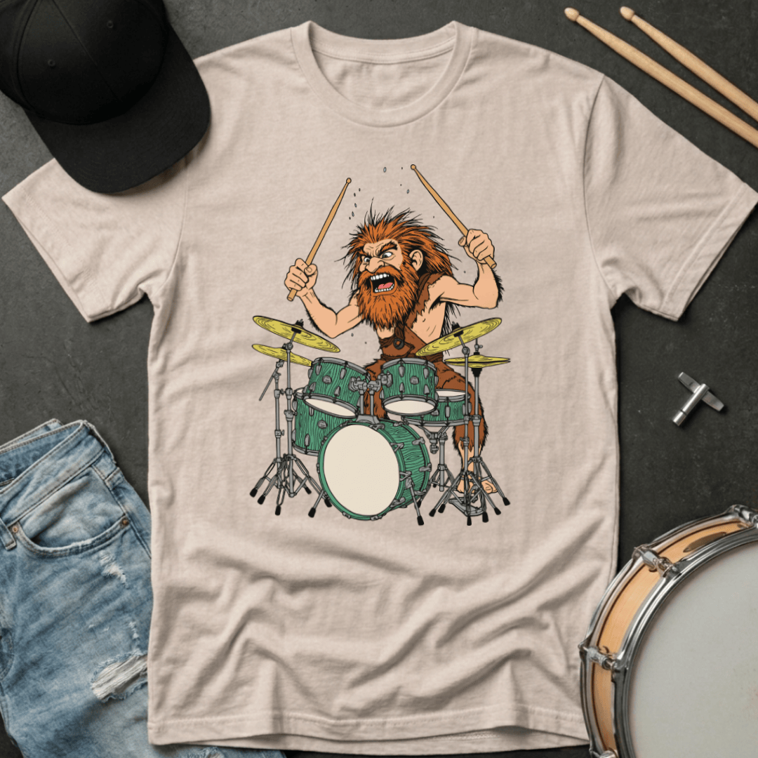T-Shirt Caveman Drummer T-Shirt