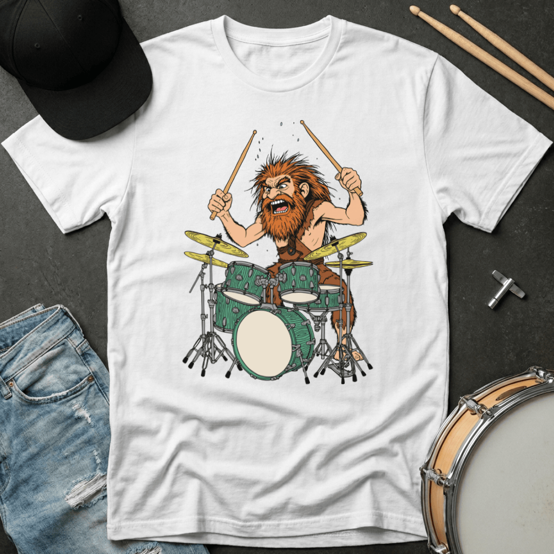 T-Shirt Caveman Drummer T-Shirt
