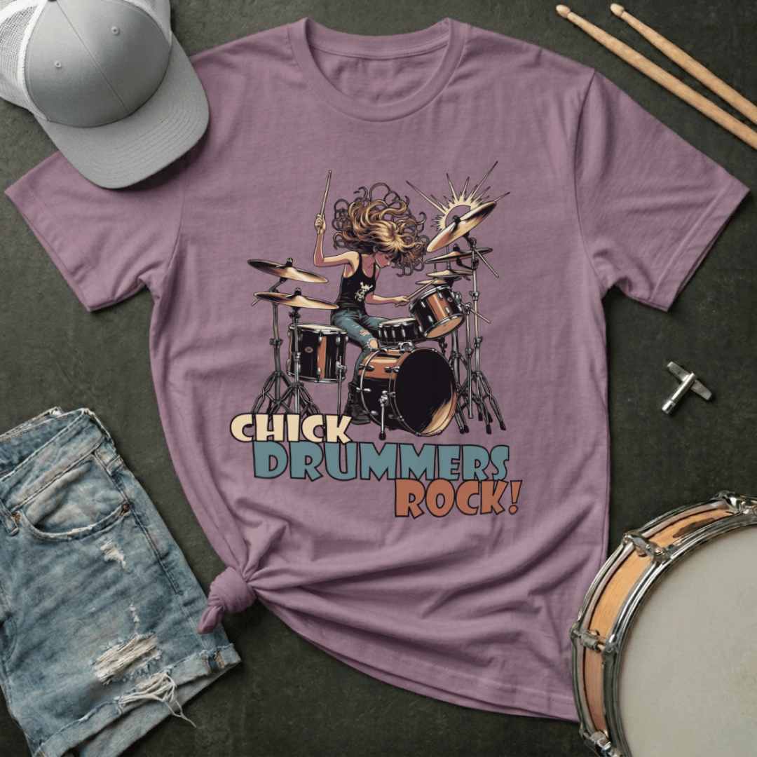 T-Shirt Chick Drummers Rock! T-Shirt
