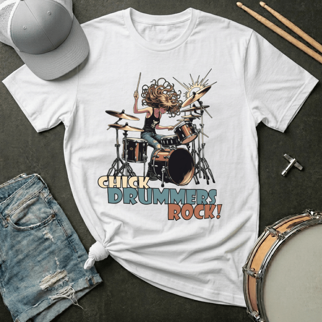 T-Shirt Chick Drummers Rock! T-Shirt