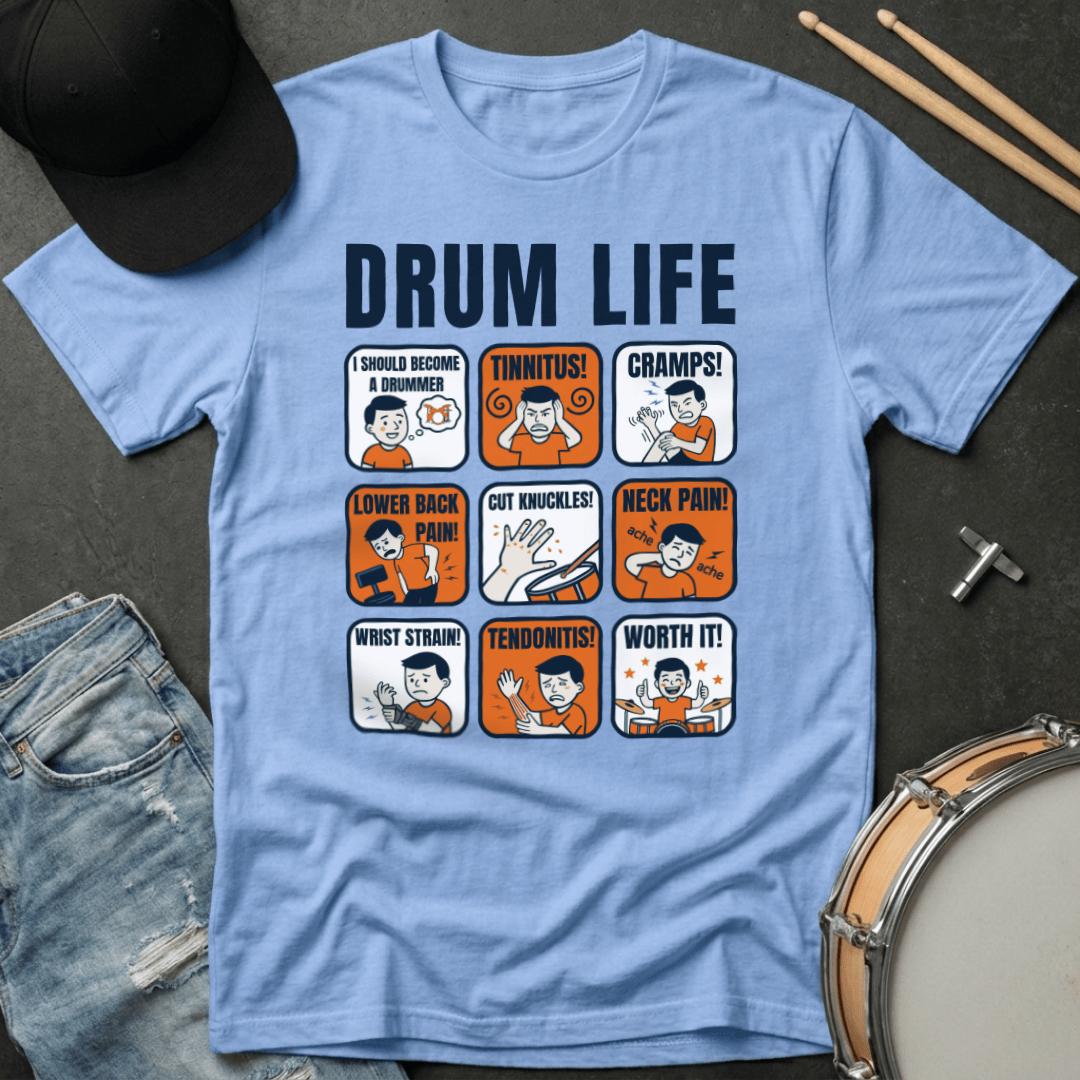 T-Shirt Drum Life "Pain Chart" T-Shirt