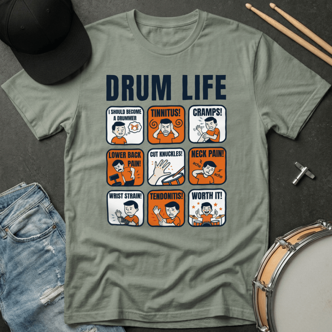 T-Shirt Drum Life "Pain Chart" T-Shirt