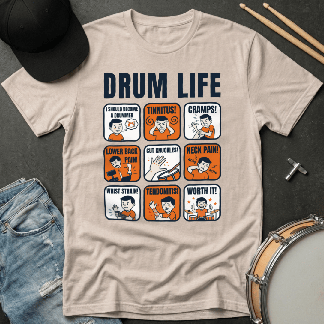 T-Shirt Drum Life "Pain Chart" T-Shirt
