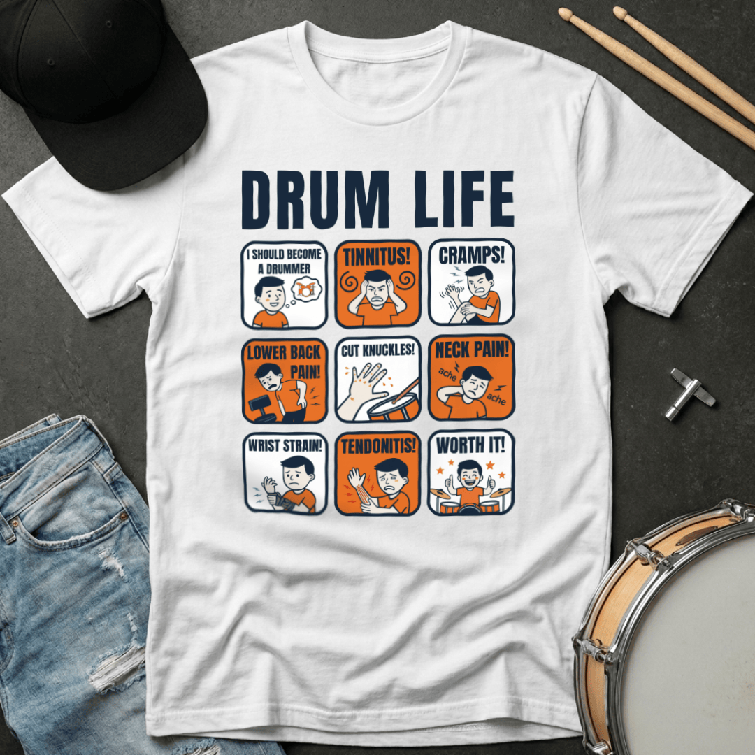 T-Shirt Drum Life "Pain Chart" T-Shirt