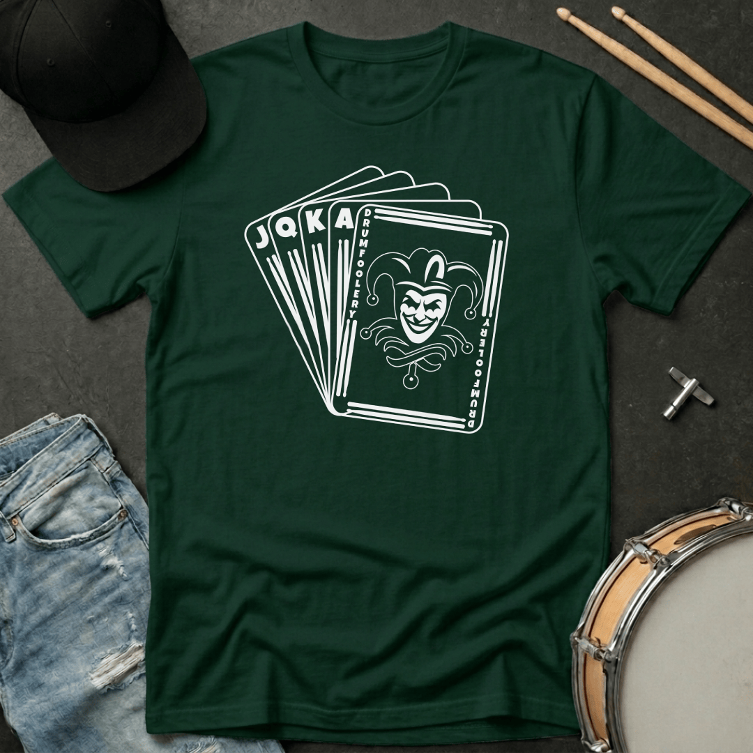 T-Shirt Drumfoolery Joker Card T-Shirt