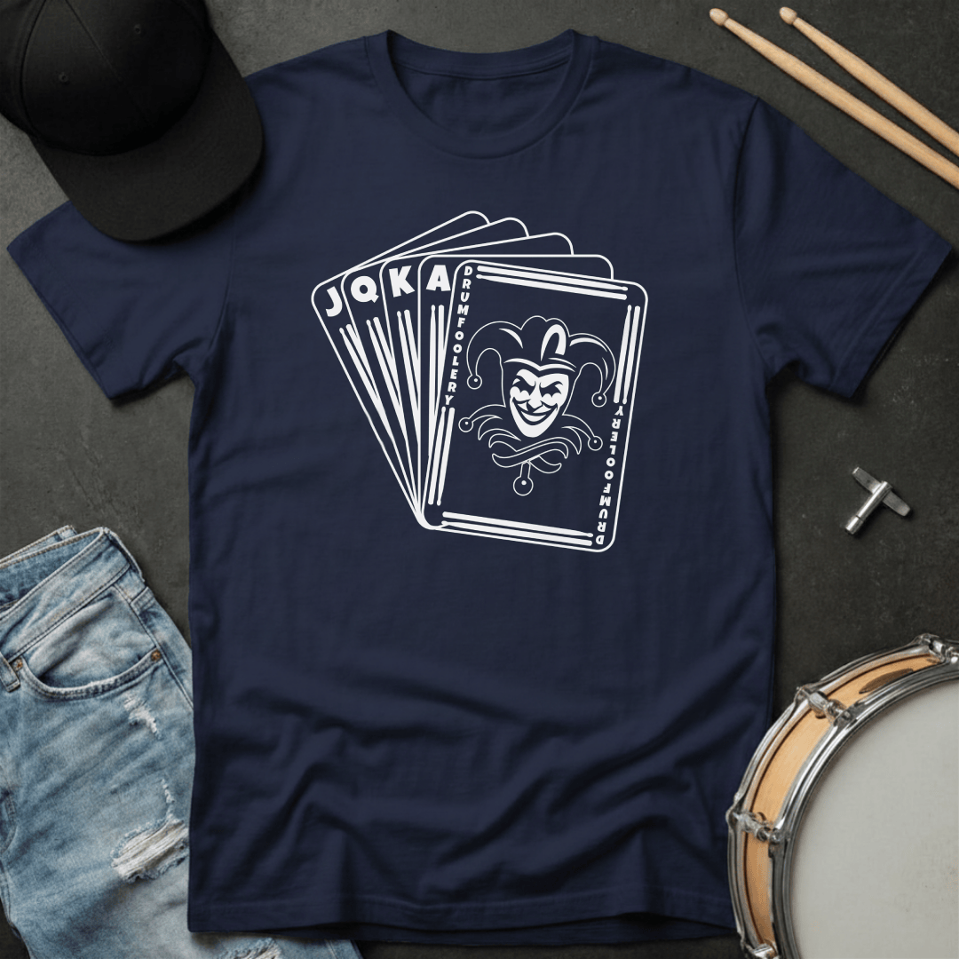 T-Shirt Drumfoolery Joker Card T-Shirt