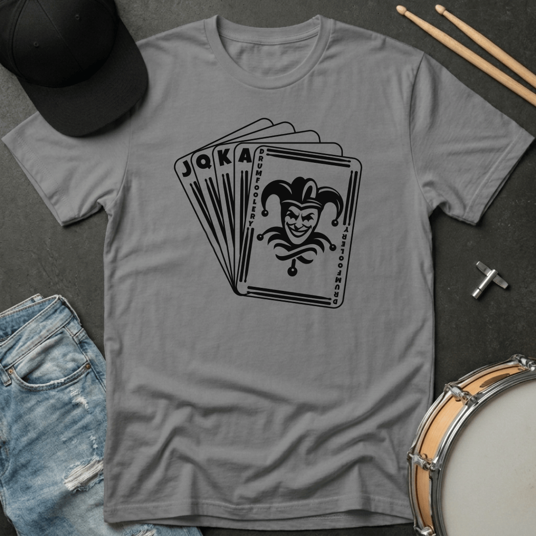 T-Shirt Drumfoolery Joker Card T-Shirt