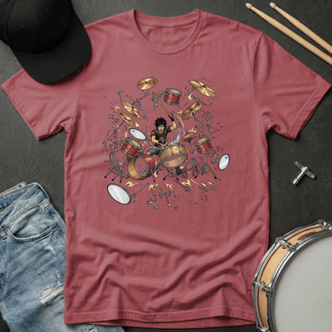 T-Shirt Explosive Anime Drummer T-Shirt