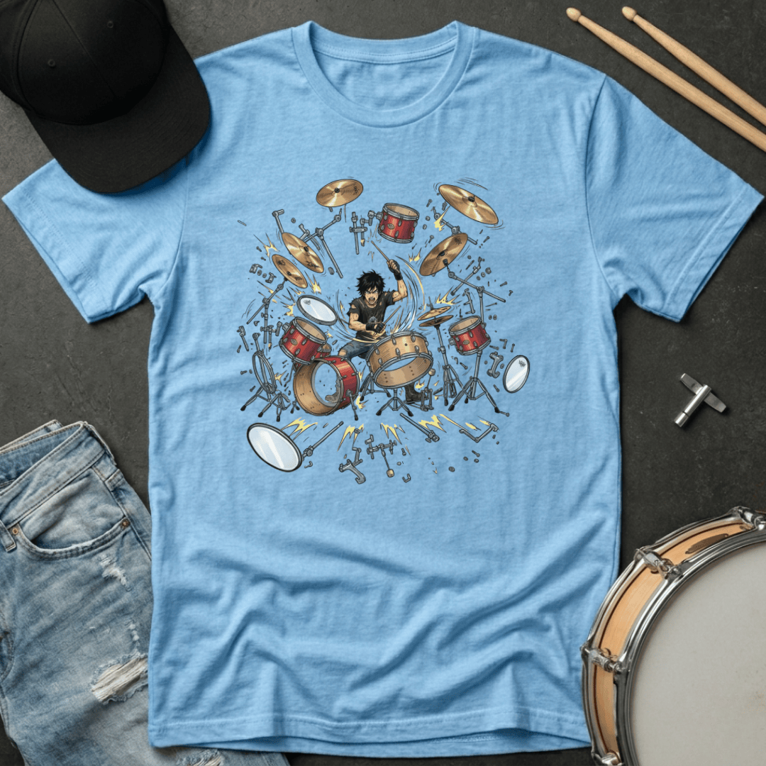 T-Shirt Explosive Anime Drummer T-Shirt