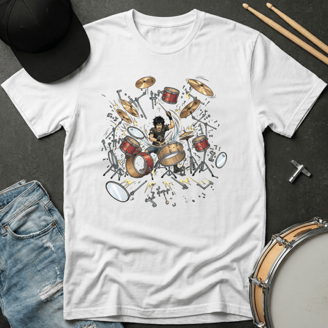 T-Shirt Explosive Anime Drummer T-Shirt