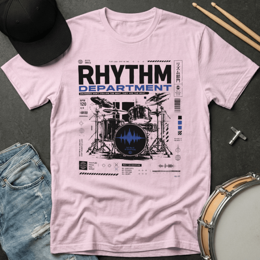 T-Shirt Rhythm Department "Blue Soundwave Design" T-Shirt